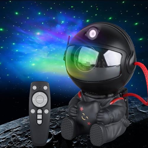 Astronaut Star Projector, Star Projector Galaxy Light for Kids,8 Modes Remote and 270° Adjustable Led Lights for Bedroom, Girls Room Decoration, Home Theater, Ceiling, Timer(Original Black)