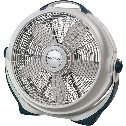 Lasko Wind Machine Fan, Air Circulator Fan with 3 Speeds, 20" Model 3300, Gray