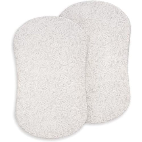 HALO® BassiNest Sheets, 100% Organic Cotton Muslin, 2 Pack, Soft and Breathable, Fits HALO Bassinet, Pebble