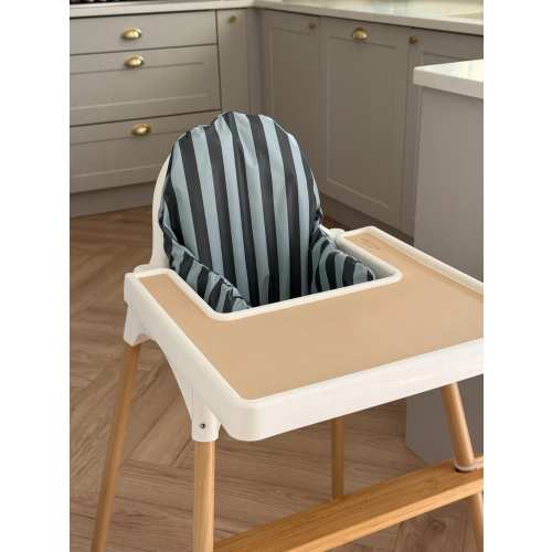 Blueberry Stripe Highchair Cushion Cover - Fits Ikea Antilop