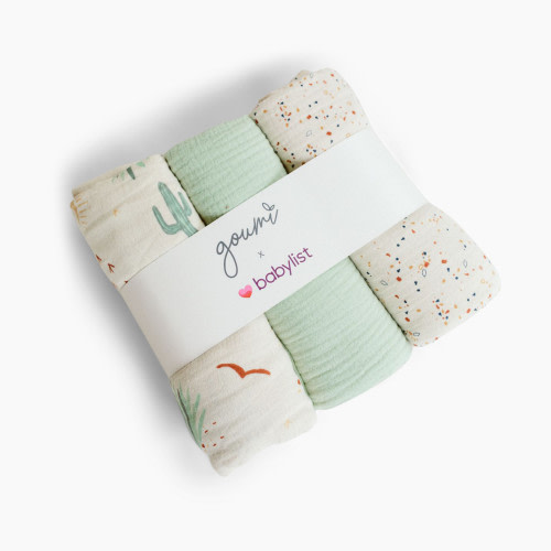 Goumi Kids x Babylist Muslin Swaddle Set (3 Pack) - Cactus