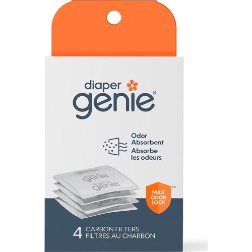 Diaper Genie Carbon Filter (4-Pack) | Diaper Pail Odor Eliminator & Deodorizer | Compatible with the Diaper Genie Complete and Expressions Pail