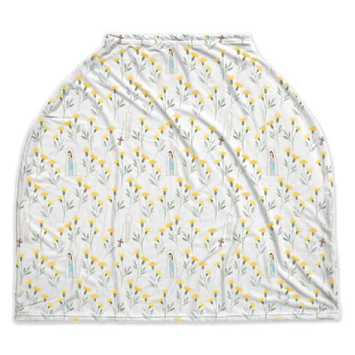 Our Lady Of Lourdes Nursing Cover Catholic Nursing Cover Catholic Carseat Cover