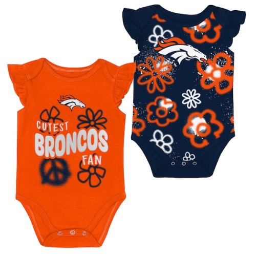 Girls Newborn & Infant Denver Broncos Outerstuff The Sunshine Two-Piece Bodysuit Set