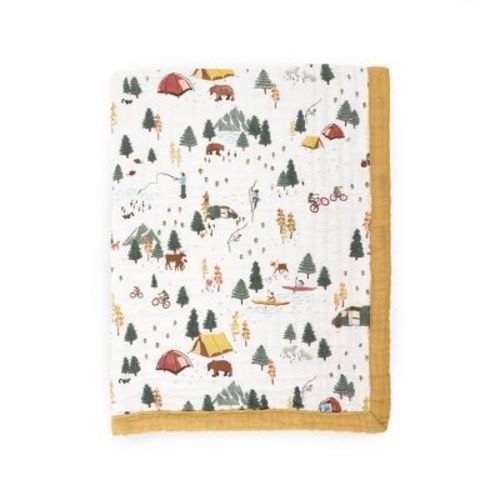 Little Unicorn Organic Muslin Baby Blanket Quilt - Alpine Adventure