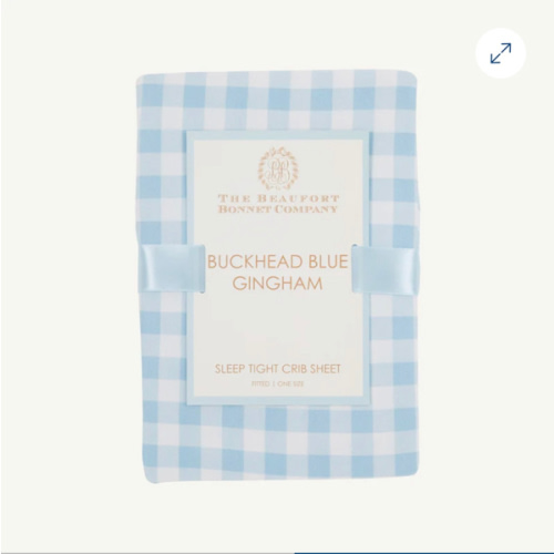 Sleep Tight Crib Sheet - Buckhead Blue Gingham