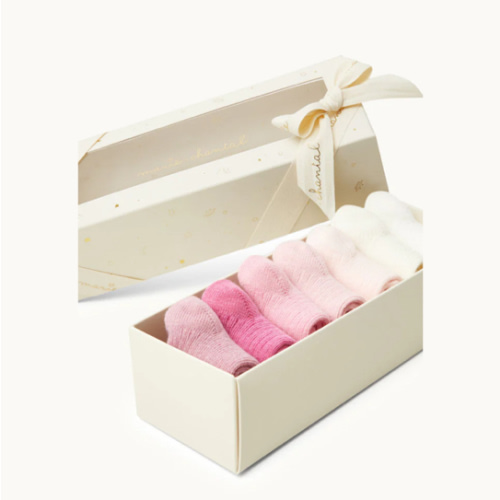 Bijou Set Of 7 Socks - Pink | Marie-Chantal