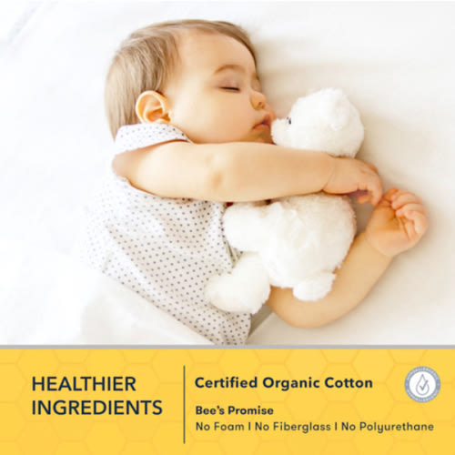 Nature Bee Organic's Deluxe Breathable Crib & Toddler Mattress - Organic White, Crib Mattress