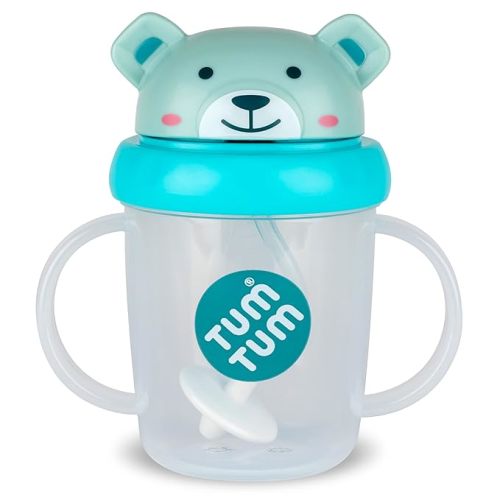 TUM TUM Tippy Up Free Flow Sippy Cup (No Valve), Sippy Cup for Toddlers, BPA Free (Boris Bear 200ml)