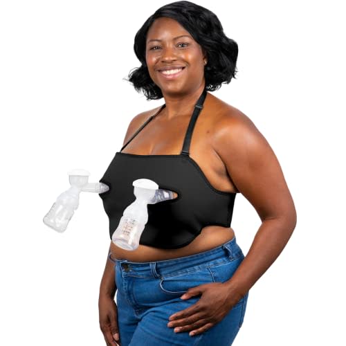 Pump Strap Hands-Free Pumping Bra, Breast Pump Bra for Breastfeeding Pumps for Women, Hands Free Pumping Bustier