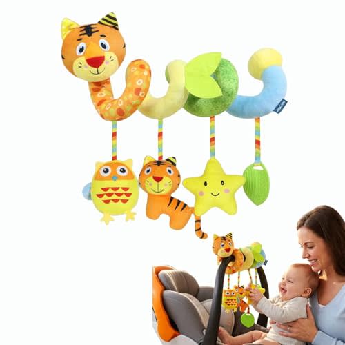 Multi-Use Baby Spiral Activity Toy – Spiral carseat Toy for Car Seat, Stroller,Play Gym, Keeps Baby Quiet, Easy Travel Solution