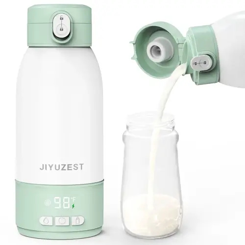 Portable Bottle Warmer for Travel - Fast Heating with 18000mAh Battery & 17OZ Large Capacity, Bottle Warmer On The Go with Dual Heating Modes for Breast Milk & Water, Ideal for Car & Airplane