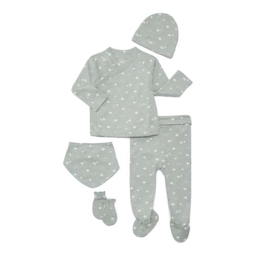 Bliss by Garanimals Baby Layette Pajama, 5-Piece Set, Sizes 0–9M