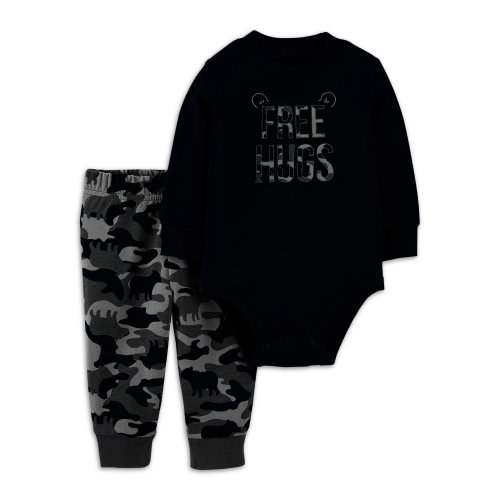 Child of mine by carter's baby boy long sleeve bodysuit and pant outfit set, 2 pc set