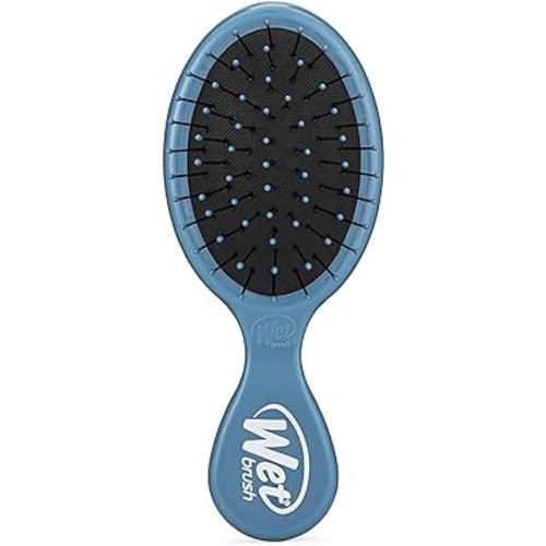 Wet Brush Mini Detangler Hair Brush, Elemental Blue, Detangling Travel Hairbrush, Ultra-Soft IntelliFlex Bristles Glide Through Tangles with Ease, Pain-Free, All Hair Types