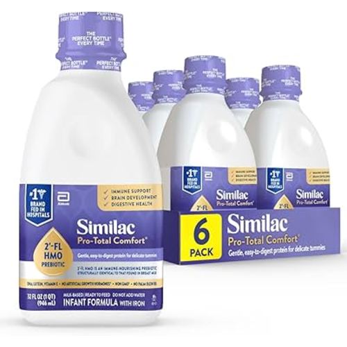 Similac Pro-Total Comfort Infant Formula With Iron, Ready to Feed, 32-fl-oz Bottle, Pack of 6