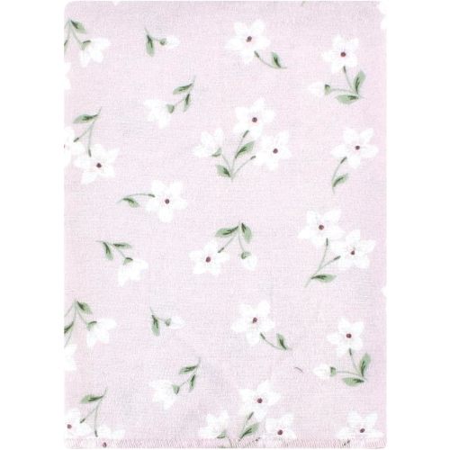 Hudson Baby Unisex Baby Cotton Flannel Burp Cloths Bundle, Purple Dainty Floral, One Size