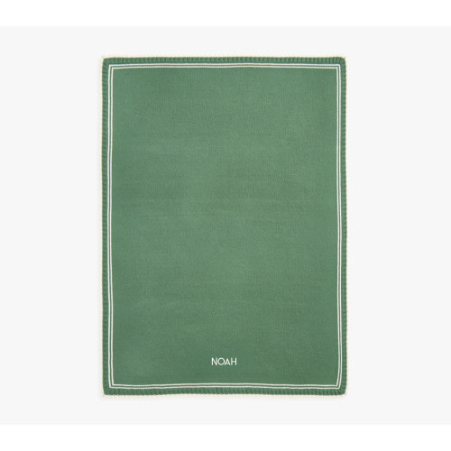 Preppy Soft Touch Knit Border Baby Blanket