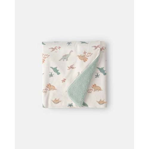 Baby Boy Dinosaur Plush Blanket - Green/Ivory | Carter's