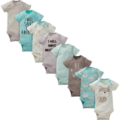 Gerber baby-boys 8-pack Short Sleeve Onesies Bodysuits