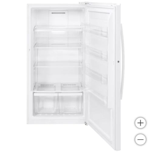 GE 17.3 cu. ft. Garage Ready Upright Freezer with Turbo Freeze, Interior LED Lighting, Key Lock