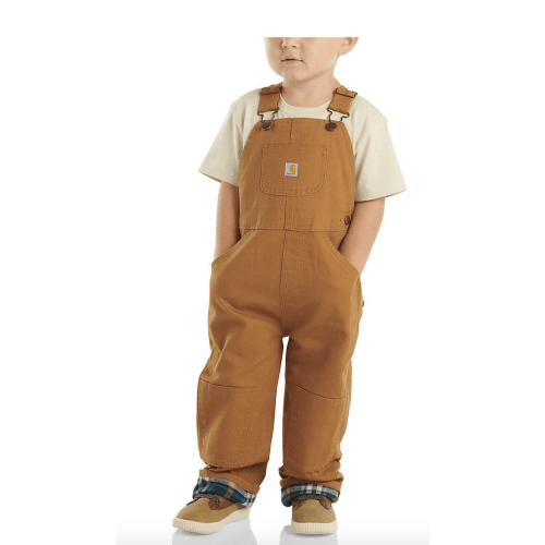 KIDS' CANVAS BIB OVERALL FLANNEL-LINED (BABY/TODDLER)