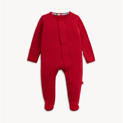 Red Solid Modal Footie