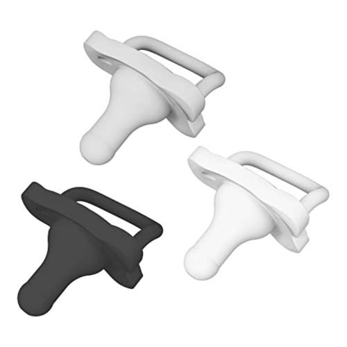 Dr. Brown's HappyPaci 100% Silicone Pacifier 0-6m, BPA Free, Black, Cool Gray, White, 3 Pack - 3-Pack, Variety Pack - Black, White, Gray