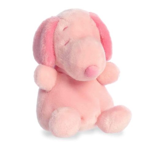 Aurora Mini Spring Snoopy Palm Pals Peanuts Adorable Stuffed Animal Pink 5"