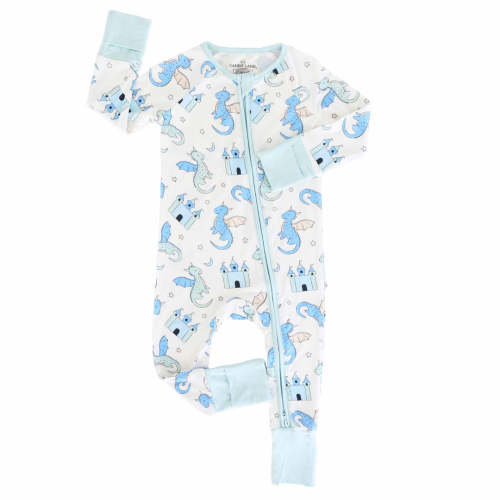 Dragon Adventure Convertible Zip Romper | Blue