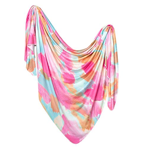 Copper Pearl Large Premium Knit Baby Swaddle Receiving Blanket Monet