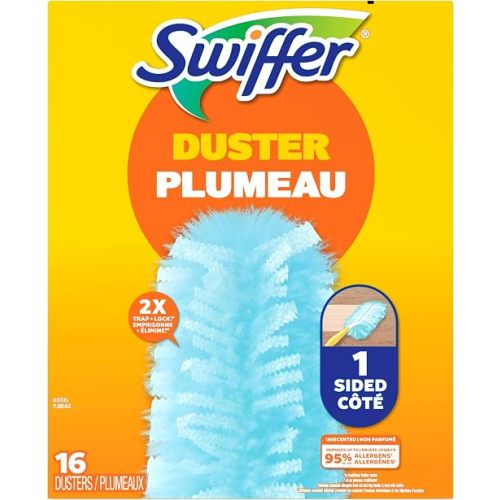 Swiffer Dusters Refill for Cleaning, Feather & Microfiber Duster Alternative, Unscented, 16 Count