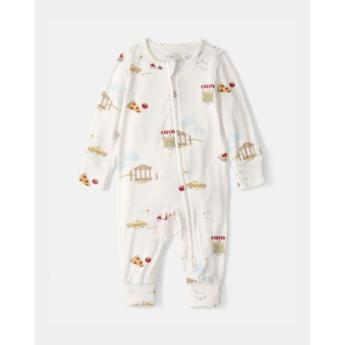 Baby Italy 2-Way Zip PurelySoft™ Sleep & Play Pajama - Cream | Carter's