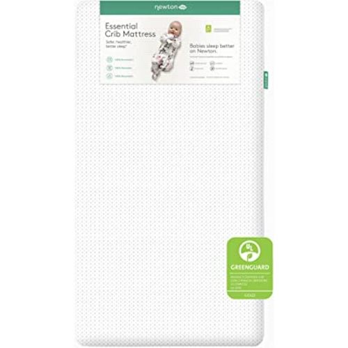 Newton Baby Essential Crib Mattress | Baby Mattress for Crib, Dual-Layer, Safe, 100% Breathable & Machine Washable Infant Crib Mattress, Removable Cover, Thick Cushion, White