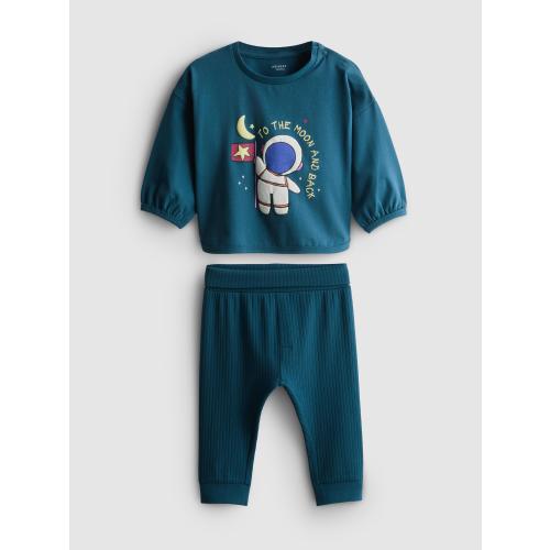 0-18mths | Cotton Rich Sweatshirt and Leggings Newborn Set