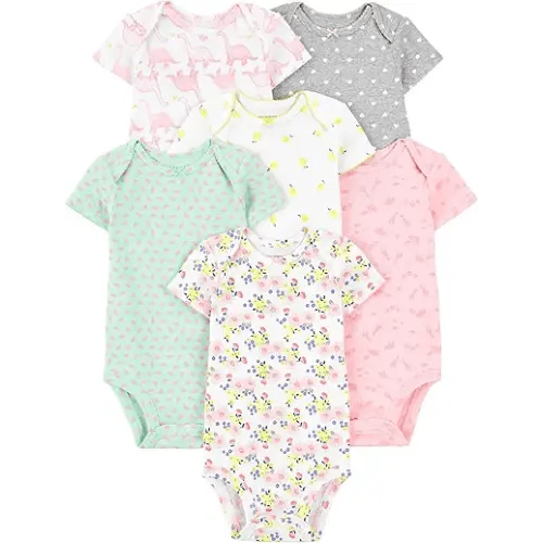 Simple Joys by Carter's Baby-Girls 6-Pack Short-Sleeve Bodysuit
