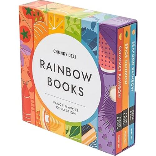 Rainbow Books Fancy Flavors Collection: 3 Board Book Box Set (Gourmet Rainbow, Spice Rainbow, Seafood Rainbow) | Food-Themed Baby Books for Early ... and Adventurous Eaters | By Chunky Deli