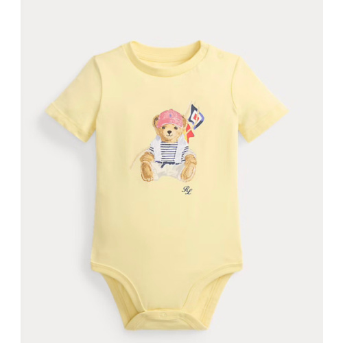 Polo Bear Cotton Jersey Bodysuit