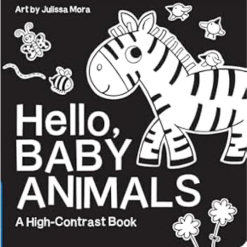 Hello, Baby Animals: A Black-and-White Board Book for Babies That Helps Visual Development (High-Contrast Books)