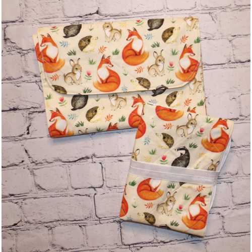 Travel diaper changing mat with or without pockets, diaper clutch/baby changing pad/waterproof/wipeable/washable/quilted padding/baby shower