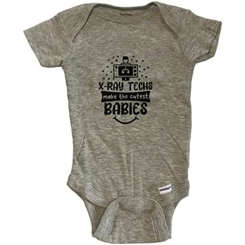 X-Ray Techs Make The Cutest Babies Funny X-Ray Technician One Piece Baby Bodysuit (100% Cotton)