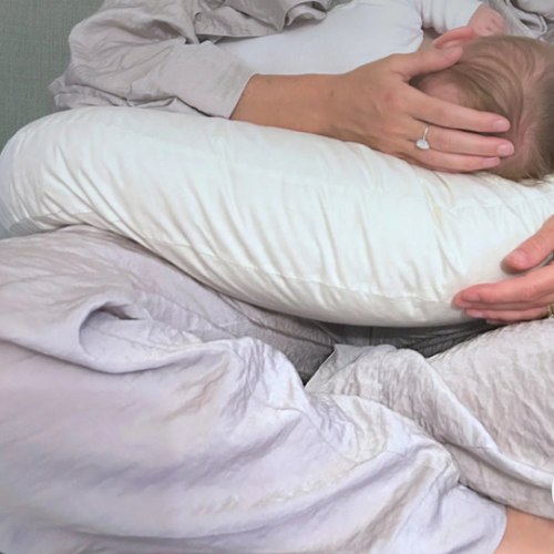 Organic Wool Nursing Pillow - Bottle & Breastfeeding