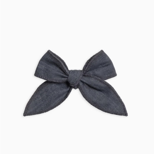 Chambray Bow Clip