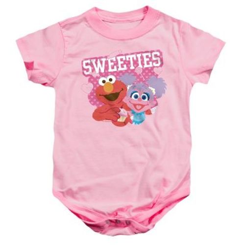 Baby Sesame Street Valentine's Day Sweeties Elmo And Abby Infant Bodysuit, Pink, 12 Months