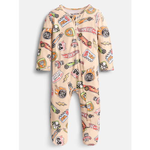 Hot Wheels Baby Boys Sleep & Play Footed Pajamas, One Piece, Sizes NB-6/9M