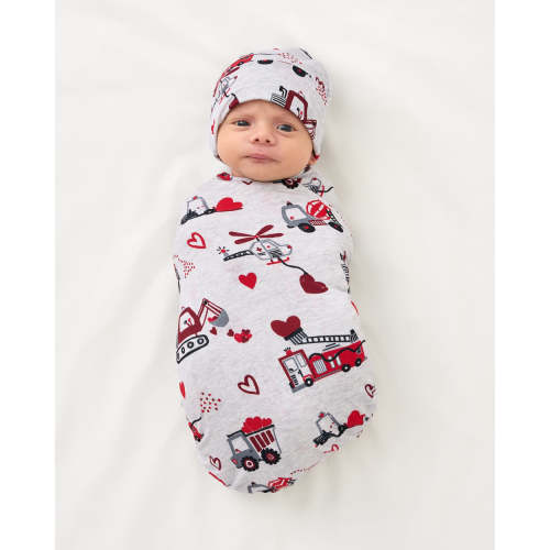 Loads of Love Swaddle & Hat Set | Little Sleepies
