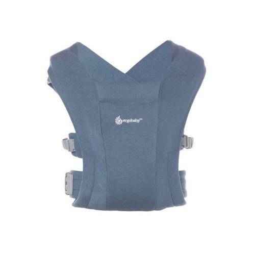 Ergobaby Embrace Cozy Knit Newborn Carrier - Oxford Blue: Buckle Closure, Infant Head Support, Spandex Blend