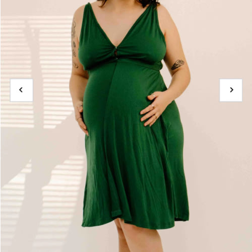 Juliet Labor & Postpartum Gown in Emerald-Limited Time – Lila