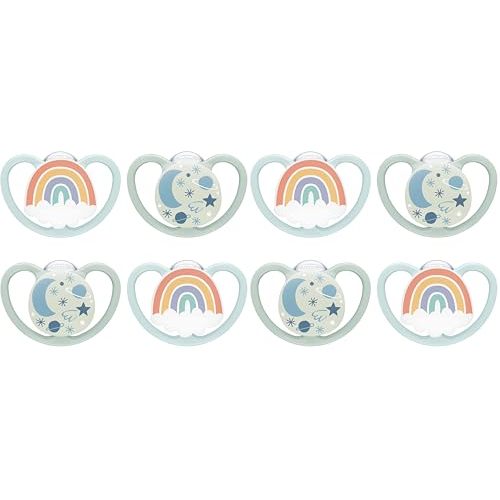 NUK Space™ Glow-in-The-Dark Orthodontic Pacifiers, Size 1, Neutral (Pack of 2)