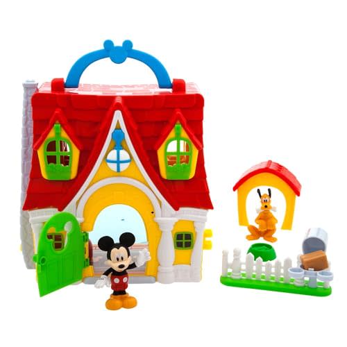 Disney Store Official Mickey Mouse Clubhouse Toys Play Set - Interactive Playhouse Junior Mickey Mouse Toys - Poseable Mickey & Pluto Figures, 13-Piece Set, Perfect for Toddlers